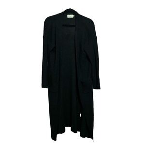 Dreamers Long Black Knitted Cardigan